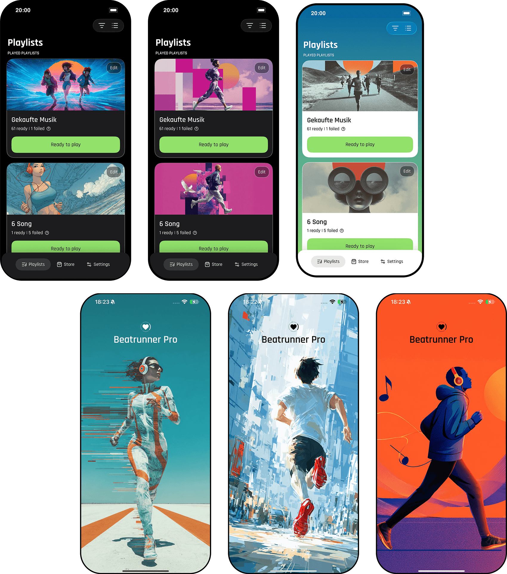 Beatrunner Pro App-Screenshot: Individuell anpassen