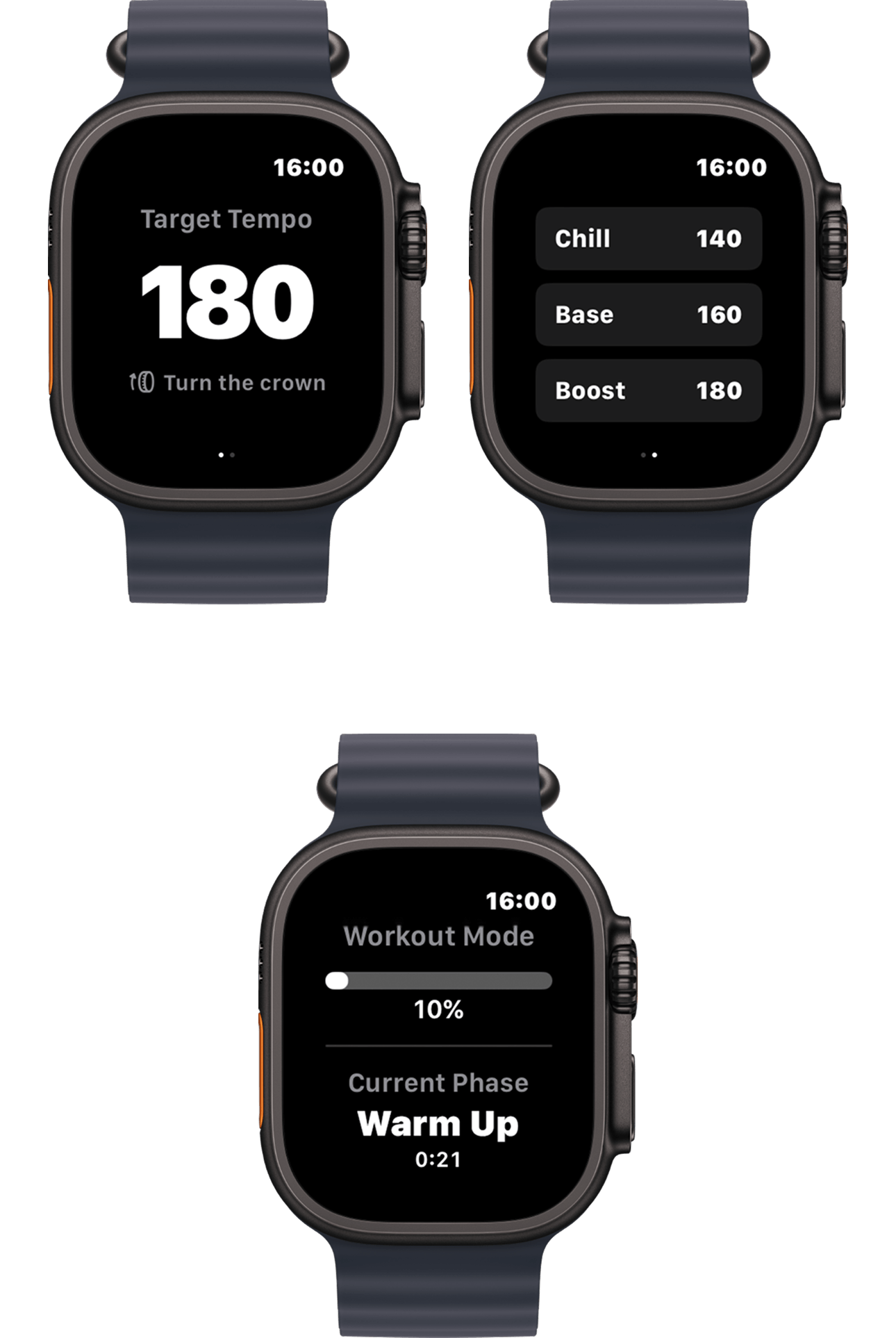 Beatrunner Pro app screenshot: Apple Watch App
