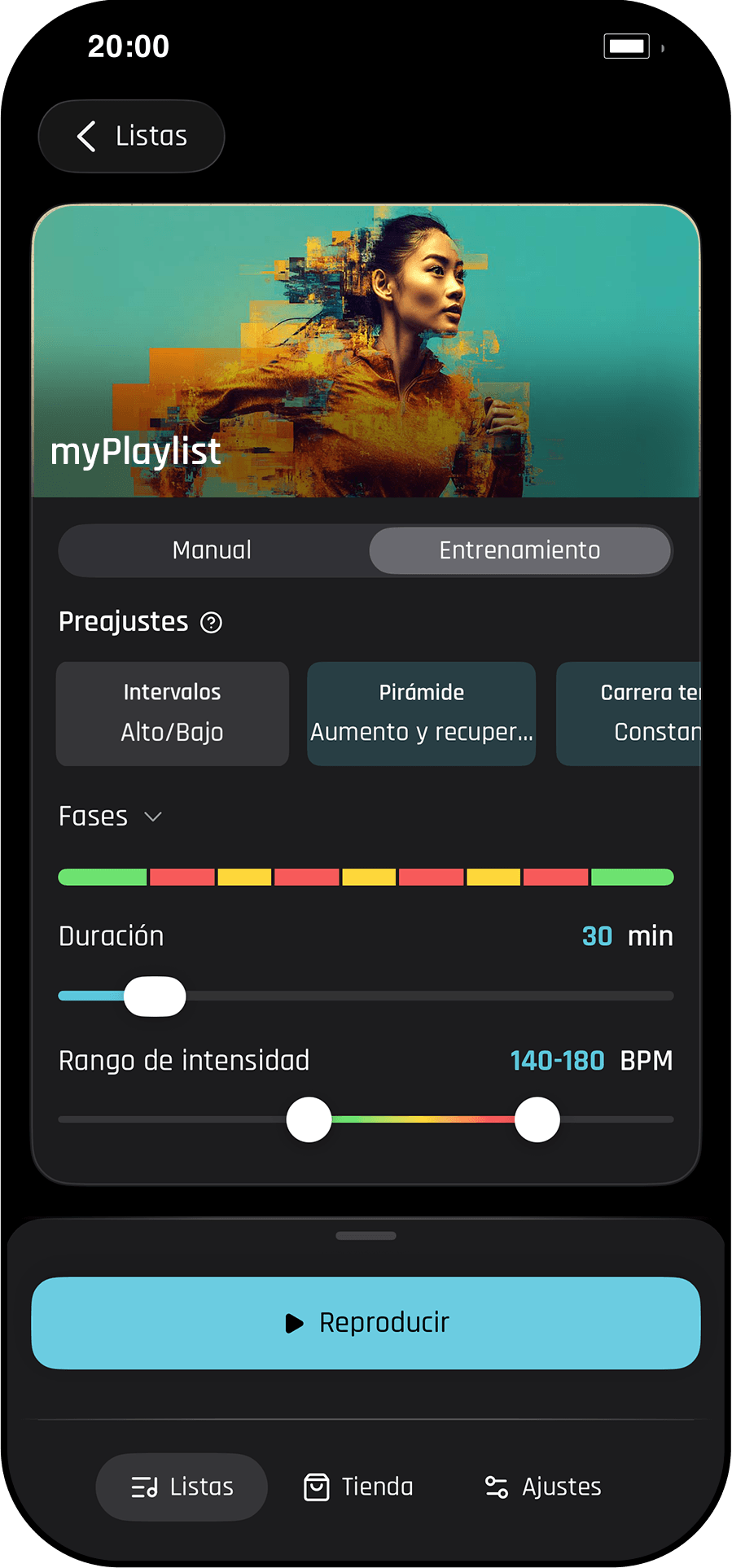 Captura de pantalla de Beatrunner Pro: Modo entrenamiento